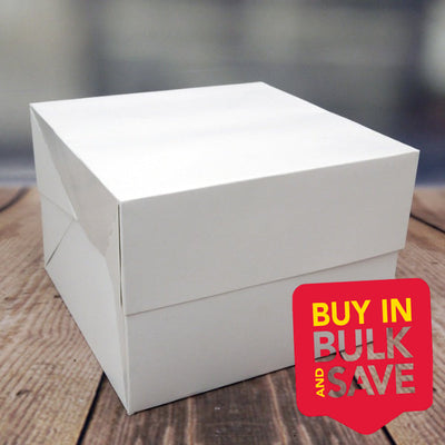 BULK 100PK White 4in Standard Cake Box (4 x 4 x 4in)