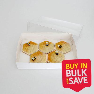 BULK 100pk Biscuit Box with Clear Lid 10x7x2in