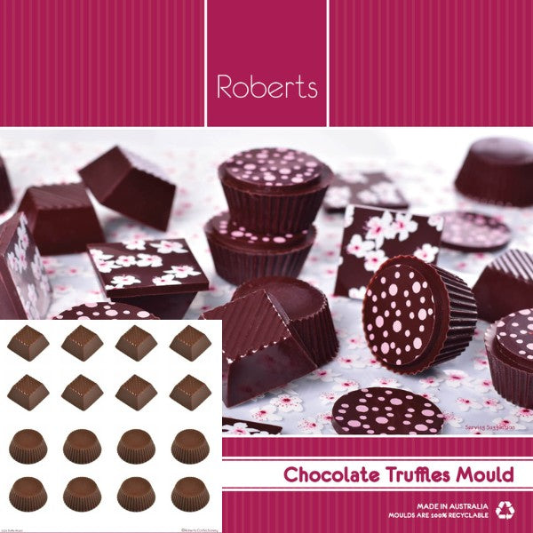 Pyramid Truffle Plastic Chocolate Mould with a Recipe Card