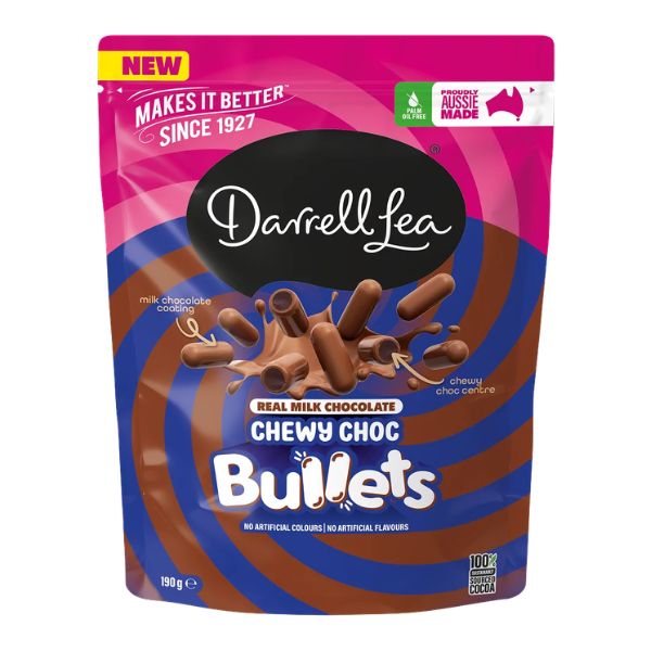 Darrell Lea Choc Bullet Chews 190g