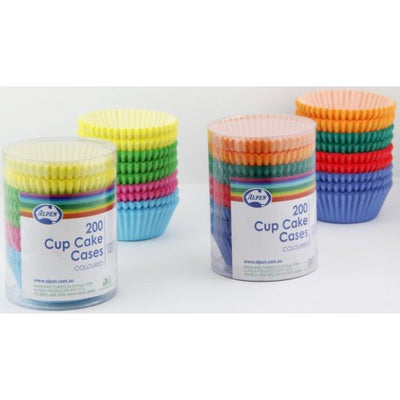200pk Coloured Cupcake Cups 38x21mm