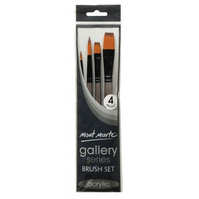 Mont Marte Gallery Series Larger Brush Set Acrylic 4pc
