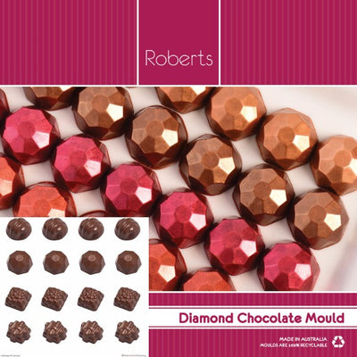 Assorted Diamond Shape Plastic Chocolate Mould with a Recipe Card