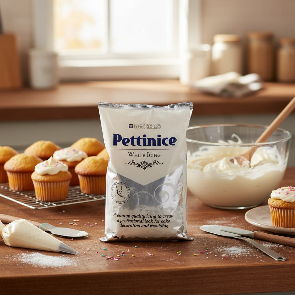 750g White Bakels Pettinice Ready-to-roll Fondant