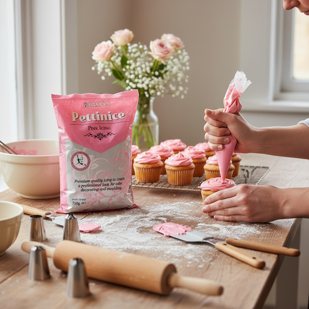 750g Pink Bakels Pettinice Ready-to-roll Fondant