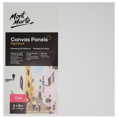 Mont Marte Canvas Panels 20.4x20.4cm 2pk