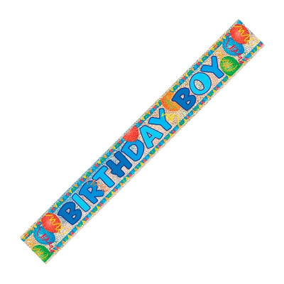 Birthday Boy Prismatic Foil Banner 3.65m
