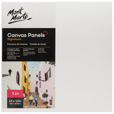 Mont Marte Canvas Panels 30.5x30.5cm 2pk