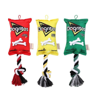 Paw & Claws Assorted Dogritos Oxford Pet Toy Tugger with Rope 28x14x8cm