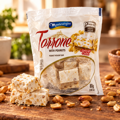 Nougat Bar with Real Peanuts Mini Bags 80g