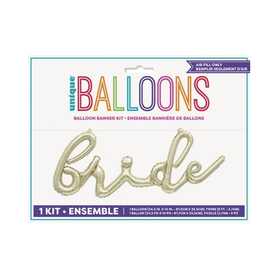 Bride Gold Foil Balloon Banner 14in
