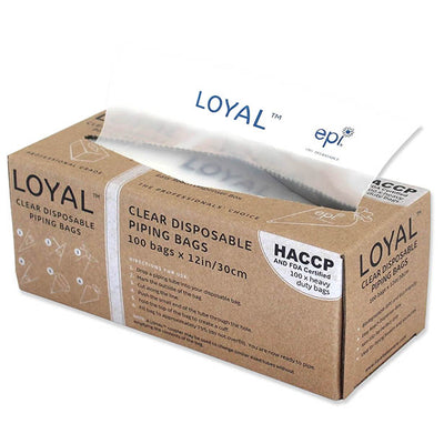 100pk 12in/30cm Loyal Clear Disposable Biodegradable Piping Bags (to be replaced)