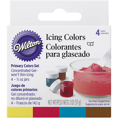 4pc Wilton Primary Icing Colours Set 56g