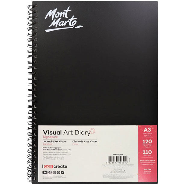 Mont Marte Visual Art Diary A3 120 Pages