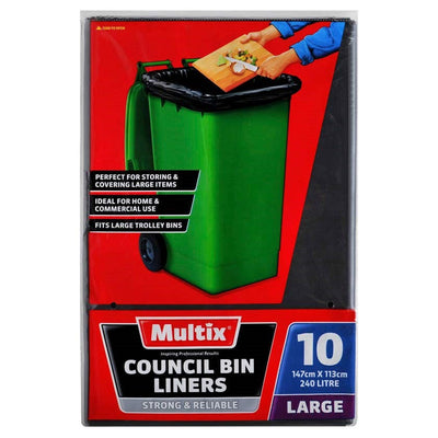 10pk Multix Council Bin Liners 240L