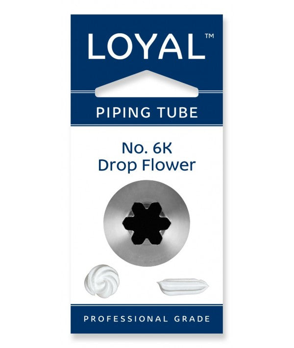 No.6K Drop Flower Loyal Medium Stainless Steel Piping Tip