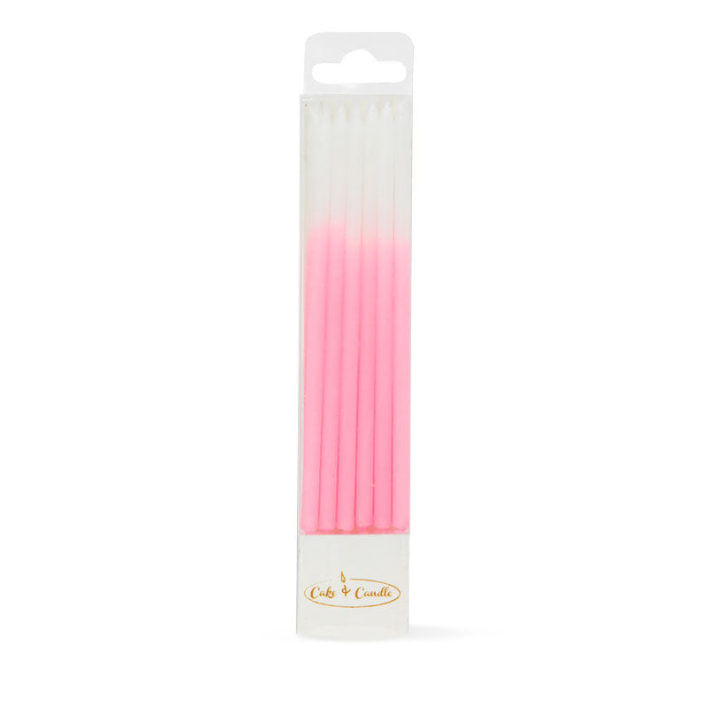 Pink Ombre Cake Candles 12pk