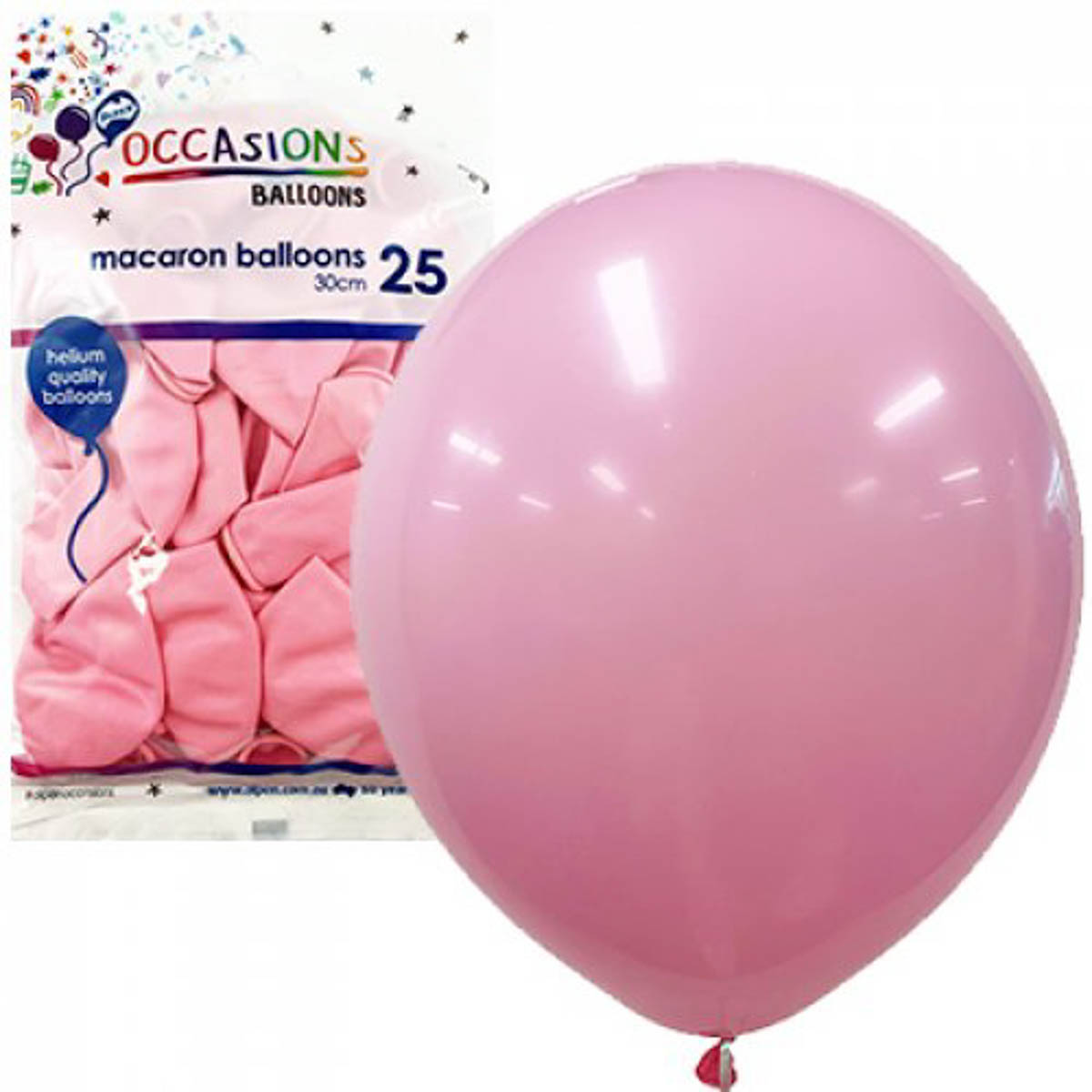 25pk Light Pink Macaron Latex Balloons 30cm