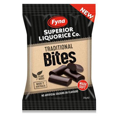 DATED SPECIAL Fyna Superior Liquorice Co. Traditional Bites 250g (BB May 2024)