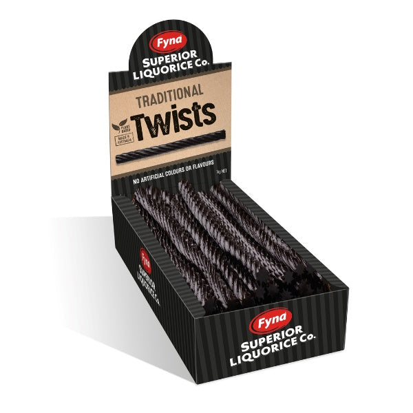 Fyna Superior Liquorice Co. 1 Traditional Black Twists 1kg