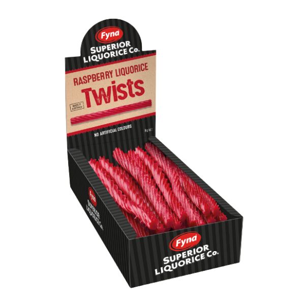 One Raspberry Twist Fyna Superior Liquorice Co. 1 Raspberry Twists 1kg – I Love This Shop