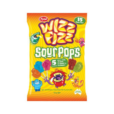 Wizz Fizz Sour Pops 120g