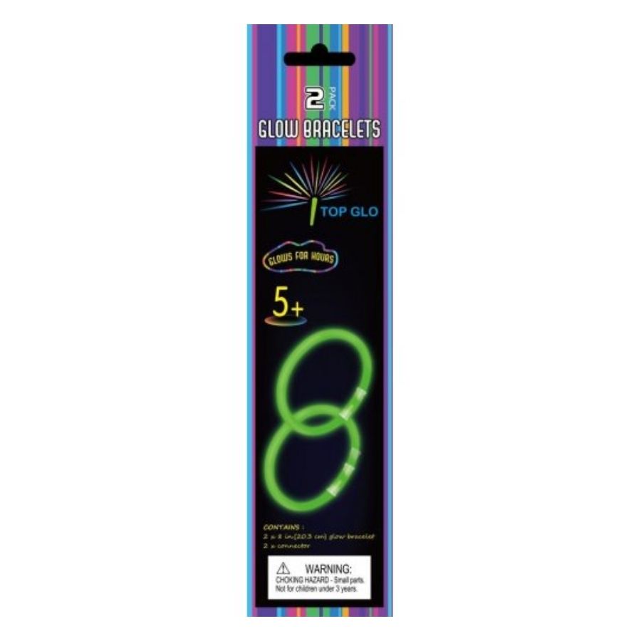 2pk Glow Bracelets 20cm