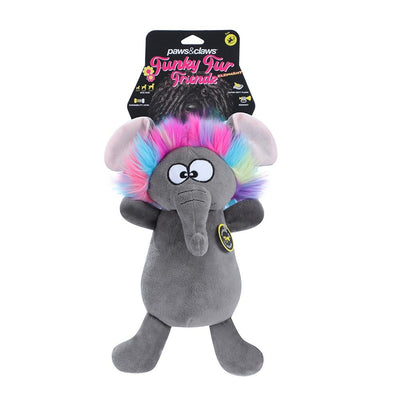 Paw & Claws Funky Fur Friendz Plush Elephant Pet Toy 25x18x14cm