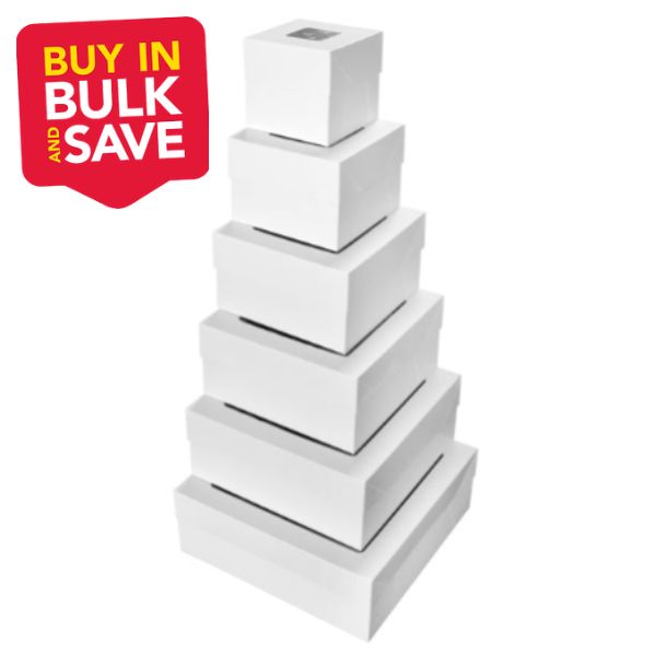 BULK 25PK White 14in Cake Box With Window(14x14x6in)