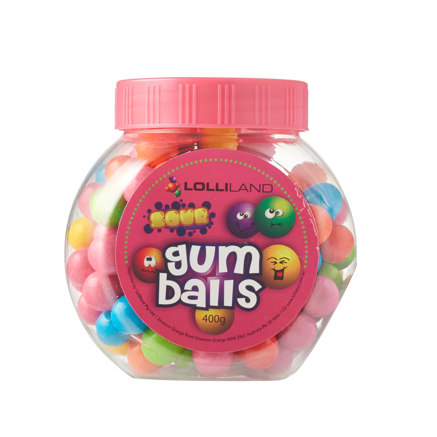 Small Sour Gum Ball Jar 400g