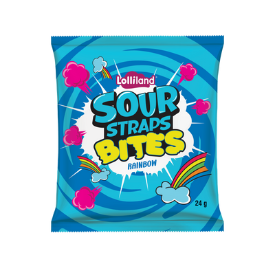 Lollinauts Sour Strap Bites - Rainbow 242g