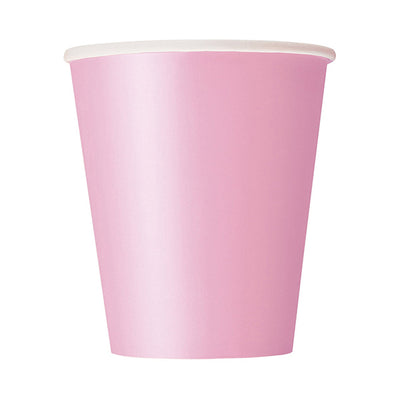 Lovely Pink Paper Cups 9oz 8pk