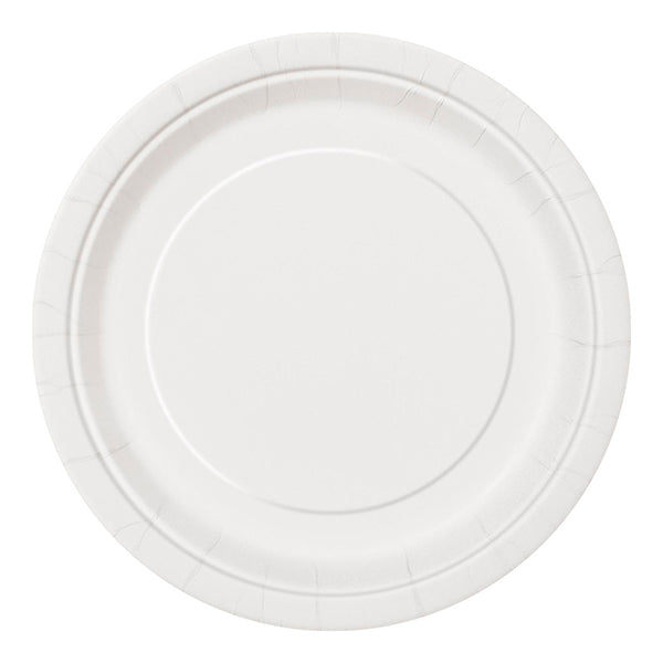 White Paper Plates 7in 8pk