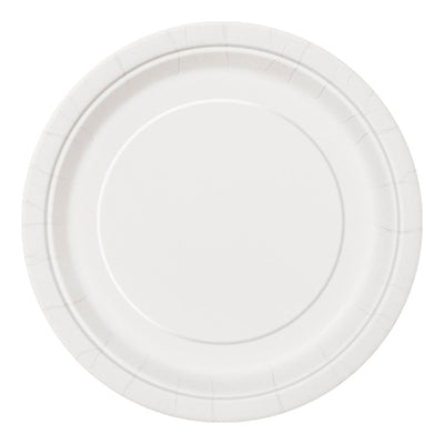 White Paper Plates 7in 8pk