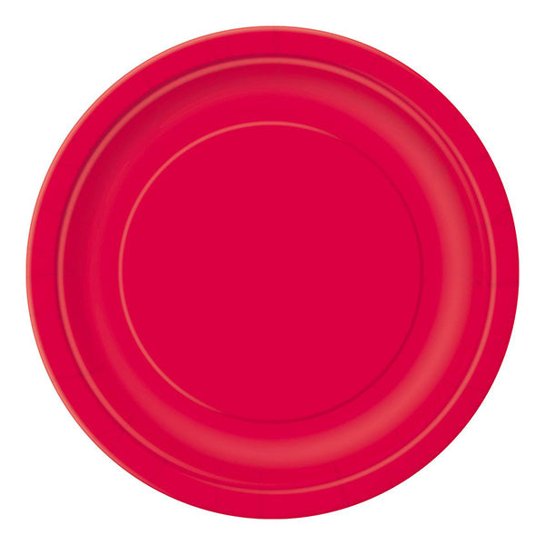 Ruby Red Paper Plates 7in 8pk