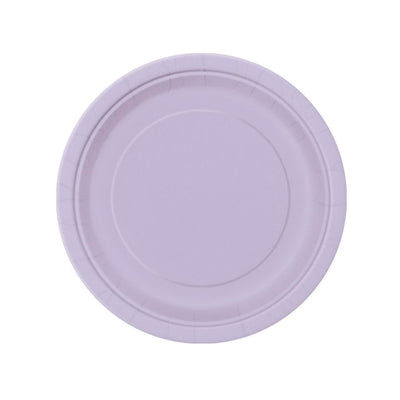 Lavender Round Paper Plates 18cm 8pk