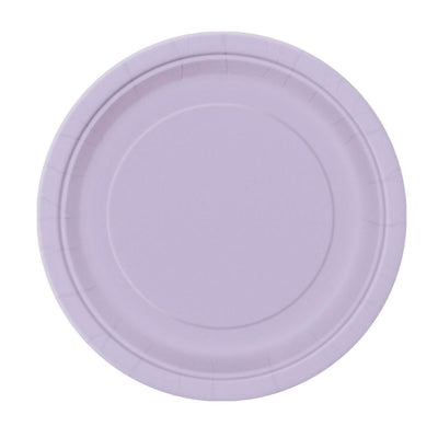 Lavender Round Paper Plates 23cm 8pk