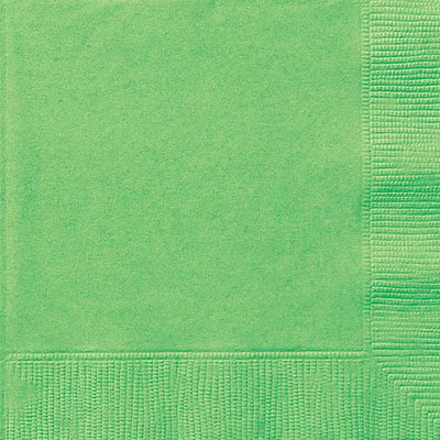 Lime Green Lunch Napkins 33x33cm 20pk