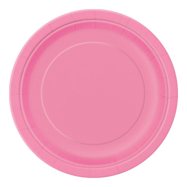Hot Pink Paper Plates 7in 8pk