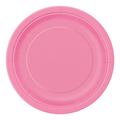 Hot Pink Paper Plates 9in 8pk