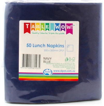 Dark Blue Lunch Napkins 2ply 30x30cm 50pk
