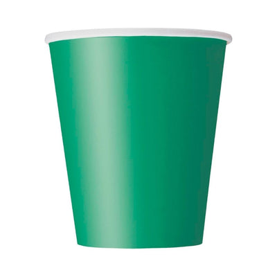 Emerald Green Paper Cups 270ml 8pk