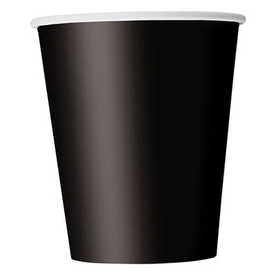 Midnight Black Paper Cups 9oz 8pk