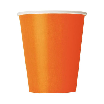 Pumpkin Orange Paper Cups 270ml 8pk