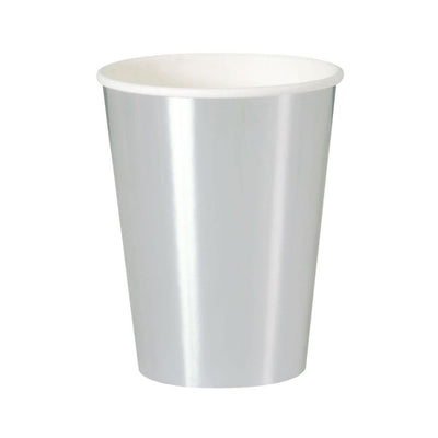 Silver Foil Paper Cups 270ml 8pk