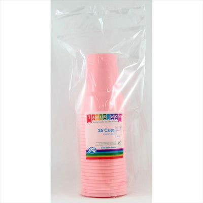Light Pink Plastic Cups 285ml 25pk