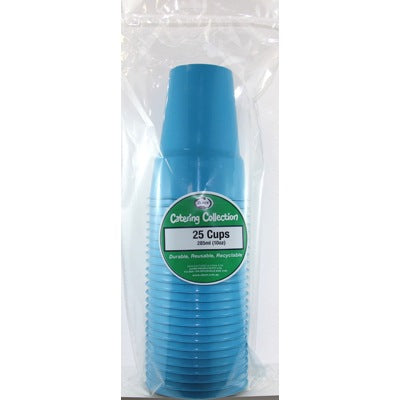 Azure Blue Plastic Cups 285ml 25pk