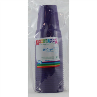 Purple Plastic Cups 285ml 25pk