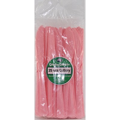 Light Pink Plastic Knives 25pk