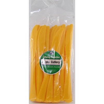 Yellow Plastic Knives 25pk